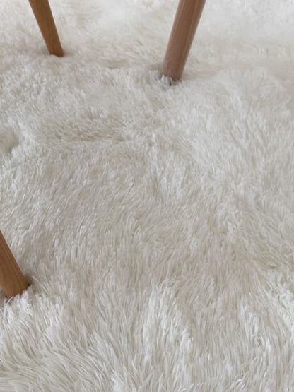 Pink Bedroom Carpet For Children's  Room Cute Girls Floor Soft Mat Living Room Decoration White Fluffy Large Kids Bedside Rugs