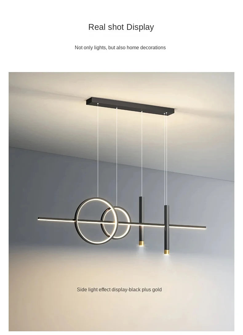 Modern Dining Room Pendant Lamp Nordic LED Ceiling Chandelier Light Luxury Minimalist Restaurant Tables Bar Counter Hanging Lamp