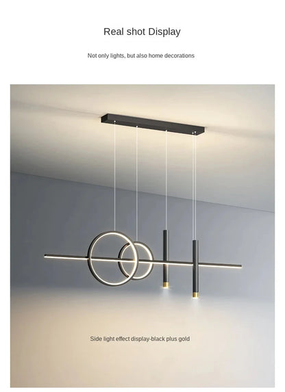 Modern Dining Room Pendant Lamp Nordic LED Ceiling Chandelier Light Luxury Minimalist Restaurant Tables Bar Counter Hanging Lamp