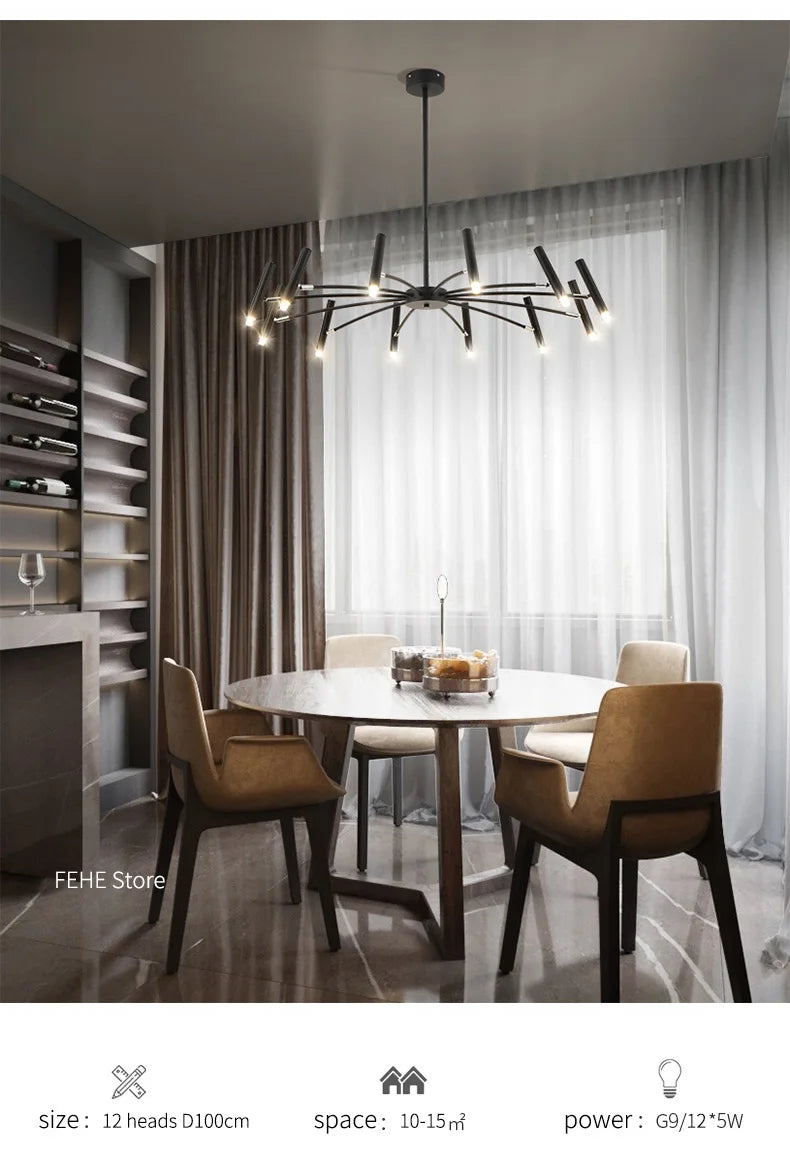 Living room lamp, new light luxury bedroom chandelier Nordic lamps modern minimalist atmosphere For home dining room Lights