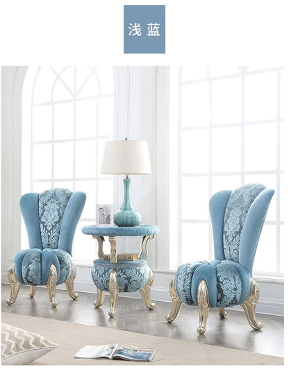 European-Style Leisure Chair Coffee Table Three-Piece Living Room Sofa Couch Balcony Table and Chair Living Room