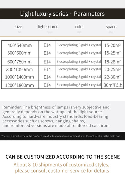 Designer LED Light Luxury Villa Main Hall Crystal Chandelier Luxury Hotel Restaurant Sales Office Custom Lights Pendant lights
