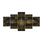 5 Panel The Quran Islamic Calligraphy Canvas Painting Motto Mosque Posters Prints Wall Art Canvas Printed Pictures Home Decor