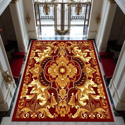 Black Gold High-end Luxury Carpet Living Room Large Area Rug Europe and America Home Decoration Bedroom Rug Washable Floor Mat
