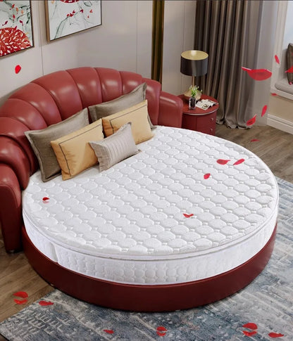 Double Spring Round Mattresses Folding Hard Foldable Queen Round Mattress King Size Sleeping Colchon Plegable Bedroom Furniture