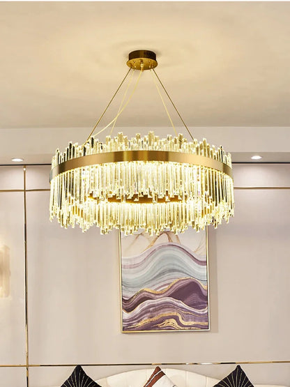 Nordic Luxury Chandeliers Crystal Pendant Ceiling Lights for Living Dining Room Kitchen Gold Pendant Light Decor Indoor Lighting