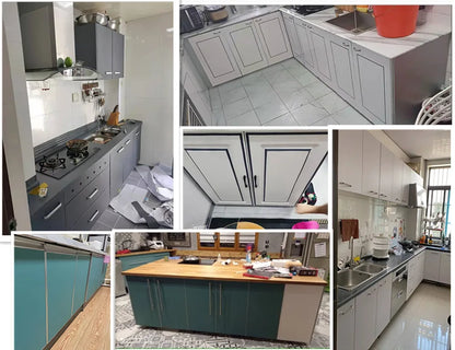 Modern Self-Adhesive Waterproof Wall Stickers, Vinyl Film, Contact Paper, Monochromatic, Cabinet, Home Decor, Kitchen