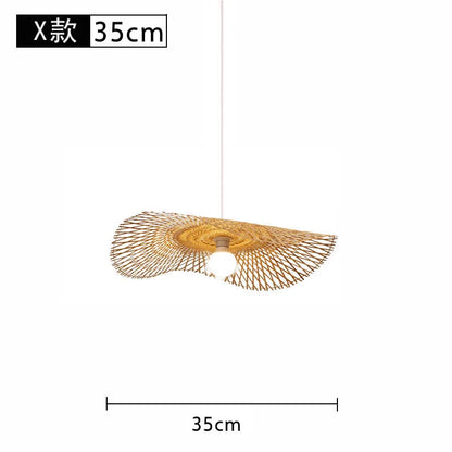 Bamboo Lantern Bamboo Woven Chandelier Chinese Restaurant Tea Room Chandelier Japanese Restaurant Straw Hat Rattan Woven Chandel