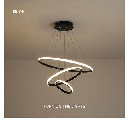 LED Chandelier Ring Ceiling Lighting For Living Room Bedroom Dining Room Kitchen Ceiling Chandelier Lustre Home Light Fixtures