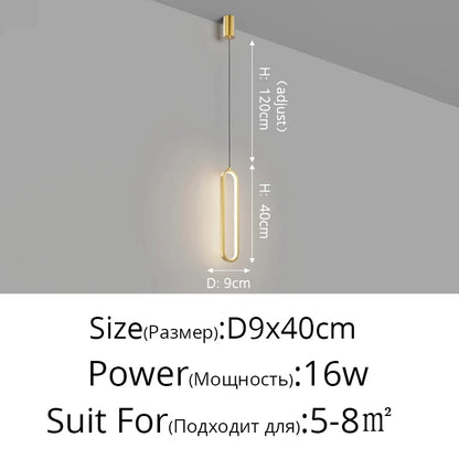 Modern Led Minimalist Long Pendant Lights For Home Villa Living Bedroom Dining Room Study Indoor Lighting Decoration Lamps