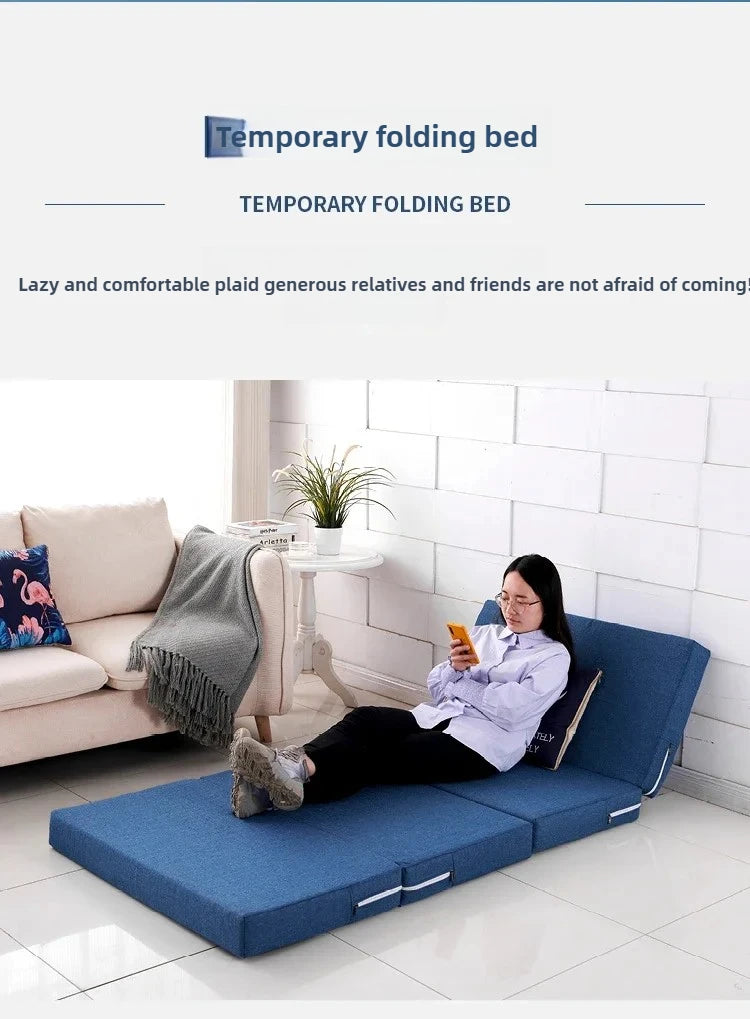 Memory Foam Folding Mattress Office Nap Bed Compact Tatami Yoga Mat Foldable Sponge Mattress Portable Single Bed for Easy