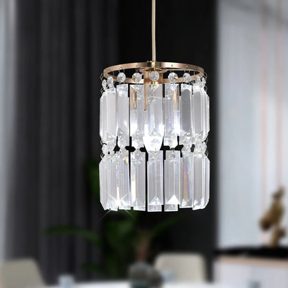 Nordic Copper LED Pendant Light Luxury Crystal Ceiling Lamps Modern Chandelier Lustre Dining Table Bar Kitchen Island Fixtures
