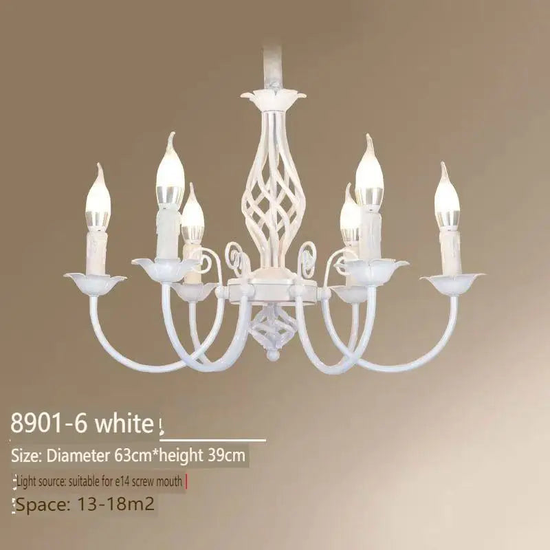 American Simple Living Room Light Modern Dining Room Bedroom Chandelier Black Iron Nordic Style Room Decoration Lighting Chandel