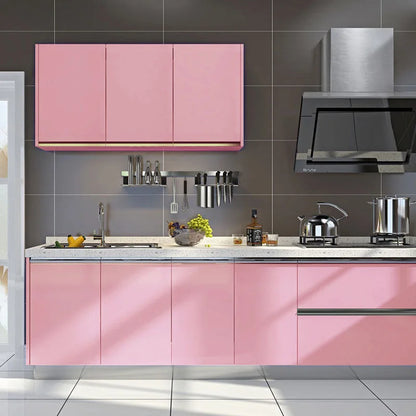 80cm Solid Color Decorative Film PVC Self Adhesive Wall Paper Furniture Renovation Stickers Kitchen Cabinet Waterproof Wallpaper