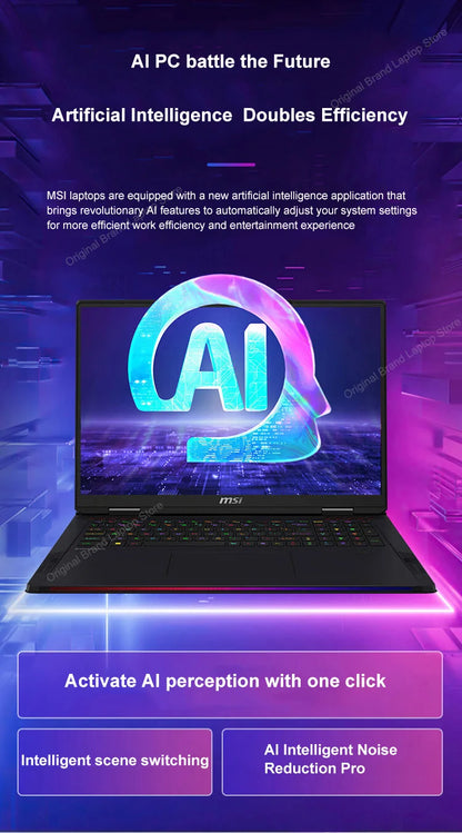 2024 MSI Raider A18 HX Gaming Laptop 18 Inch 2.5K QHD 240Hz IPS Screen Notebook AMD Ryzen R9-7945HX 32GB 2TB RTX4090 Netbook PC