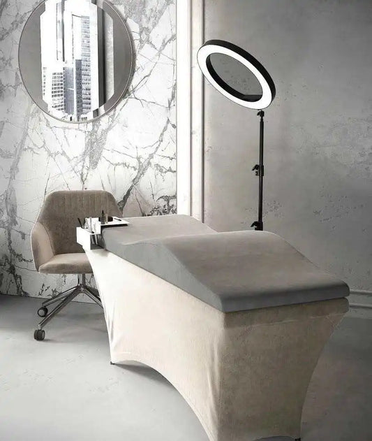 Curved Foam Mattress With Velvet Covers Salon Lash Foam Topper Massage Table Eyelash Extension