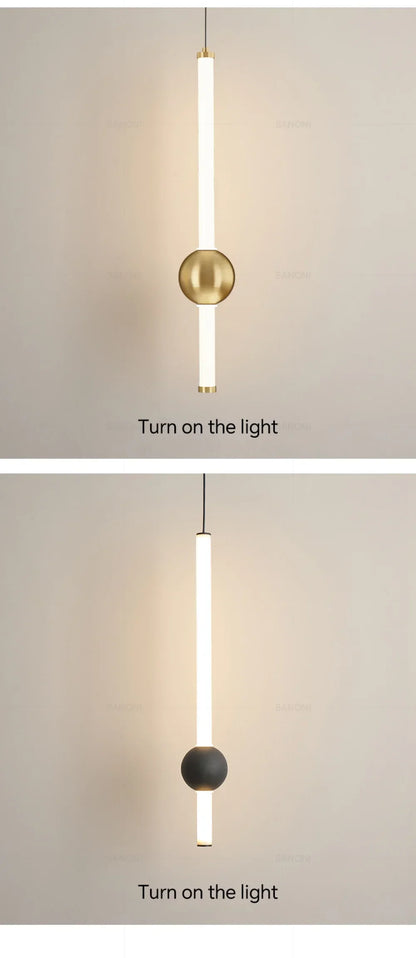Modern Simple LED Pendant Lamp Living Room Bedroom Bedside TV Background Kitchen Island Restaurant Home Decor Lighting Fixture