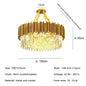 Light luxury golden luxury chandelier interior lighting hotel living room ceiling Led glossy lighting fixture crystal chandelier