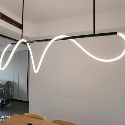 Post-Modern Restaurant Notes Long Hose Lamp Creative Bar Cafe Shop Art Front Desk Designer Chandeliers
