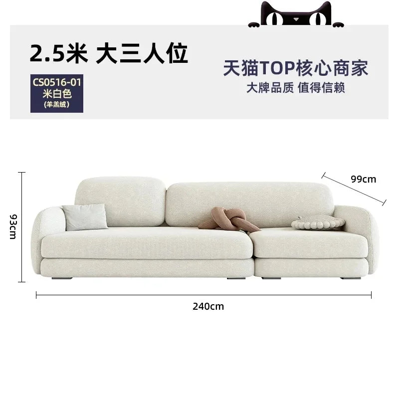 Modern Corner Sofa Bed for Living Room, Recliner Floor Couch Single Luxury Nordic Furniture