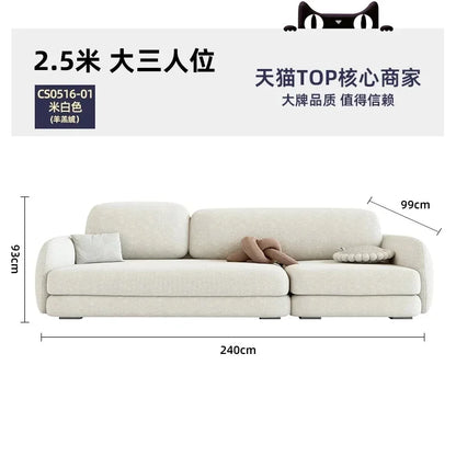 Modern Corner Sofa Bed for Living Room, Recliner Floor Couch Single Luxury Nordic Furniture