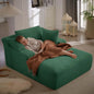 Oversized Chaise Lounge Chair Indoor,Upholstered Sleeper Sofa Couch w/ Throw Pillows & Armrests, Corduroy Plush Chair Bed
