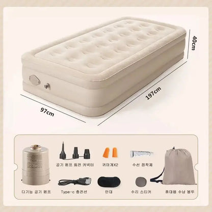Twin Air Bed with Built in Electric Pump Blow Up Bed Mattresses ,Elevated Inflatable Air Mattress for Home Guest Camping