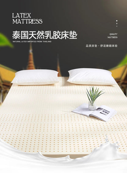 Thailand natural 100% latex mattress with cover natural rubber pure mattress 1.8m bed 2.0m thickened home dormitory cushion mats