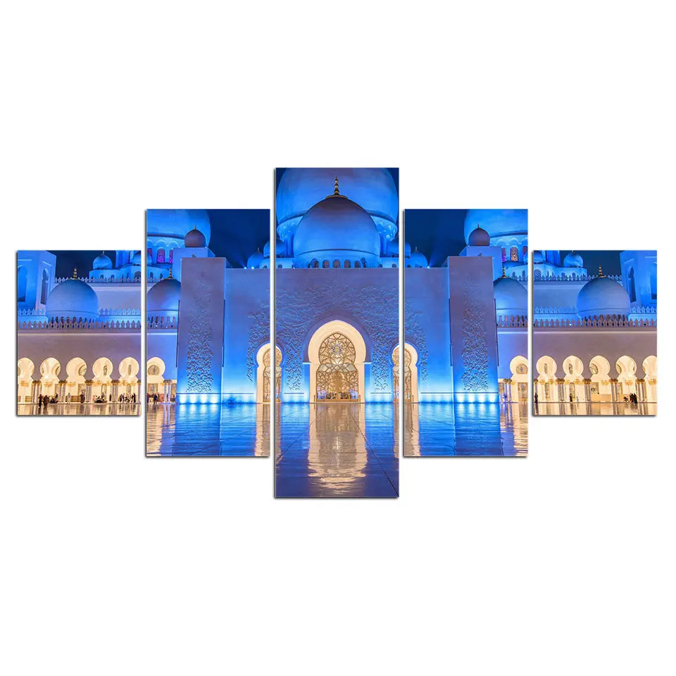 5 Panel The Quran Islamic Calligraphy Canvas Painting Motto Mosque Posters Prints Wall Art Canvas Printed Pictures Home Decor