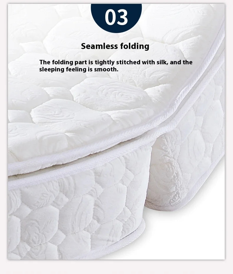 Double Spring Round Mattresses Folding Hard Foldable Queen Round Mattress King Size Sleeping Colchon Plegable Bedroom Furniture