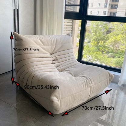 Fireside Chair for Adult Armless Floor Sofa Soft Comfy Lounge Chair Foam Sofa Accent Chair for Living Room Bedroom Bean Bag Sofa