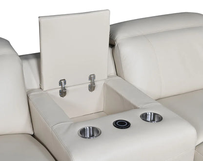 Italian Leather Furniture Set Living Room Electric Motion Sectional Power Recliner Sofa