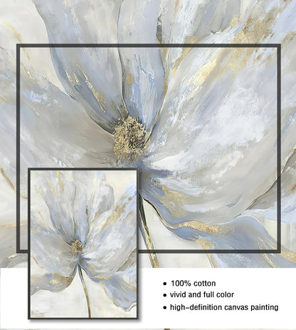 Scandinavian Flower Canvas Art Abstract Painting Print Feather Decoration Picture for Living Room Nordic Home Decor Wall Poster