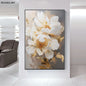 Blooming White Flowers On Canvas, Poster,Print Painting Abstract  Wall Art Picture For Nordic Living Room Decor Cuadros Unframed