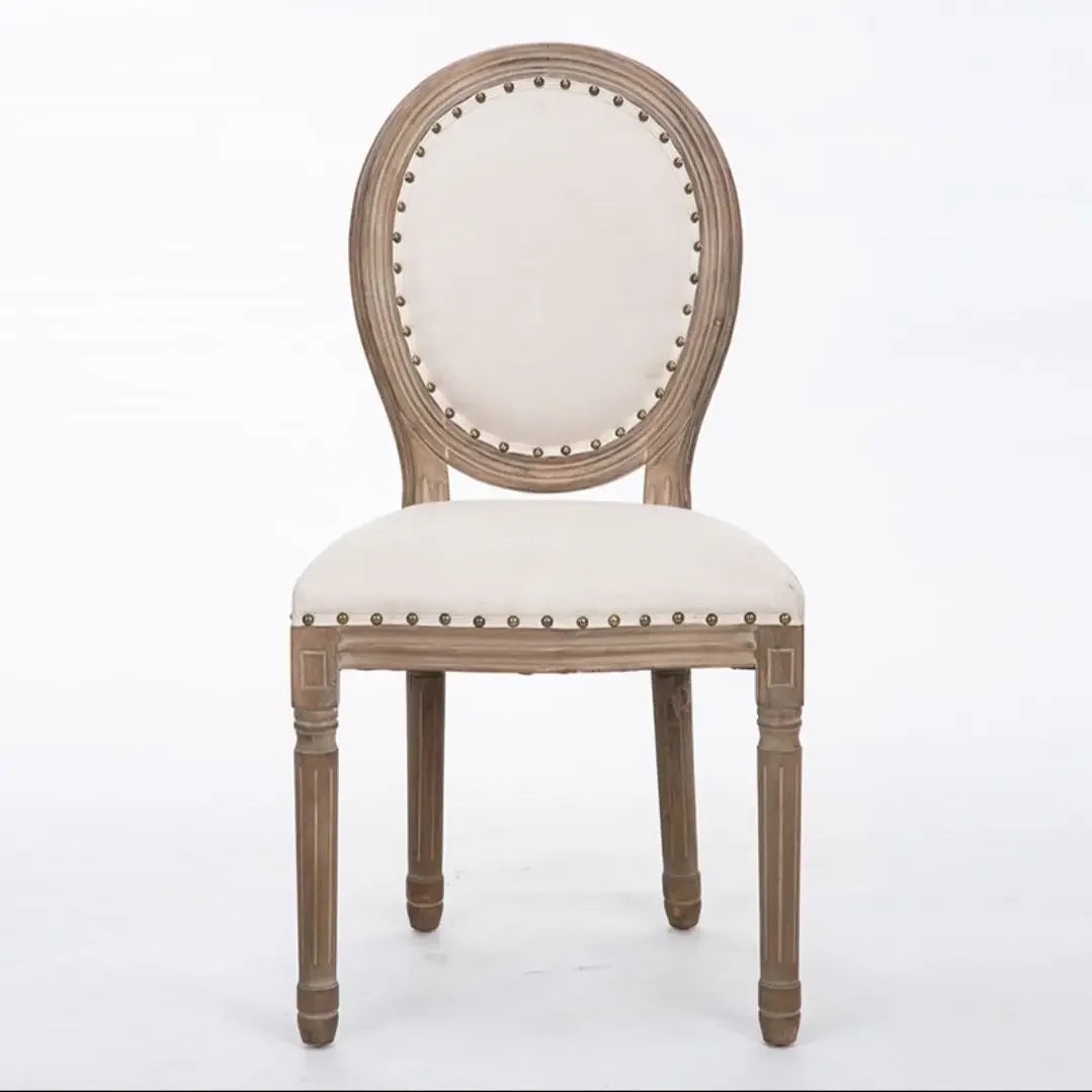 Retro Rattan Dining Chair Solid Wood French Chair Mobile Cafe Floor Modern American Country Leisure Chairs Home Furnitures