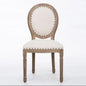 Retro Rattan Dining Chair Solid Wood French Chair Mobile Cafe Floor Modern American Country Leisure Chairs Home Furnitures