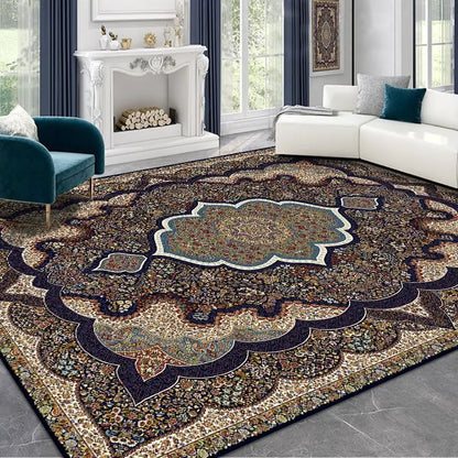 Persian Style Carpet for Living Room Home Decoration Retro Lounge Rug Soft Bedroom Carpet Non-slip Bedside Mats Washable 200x300