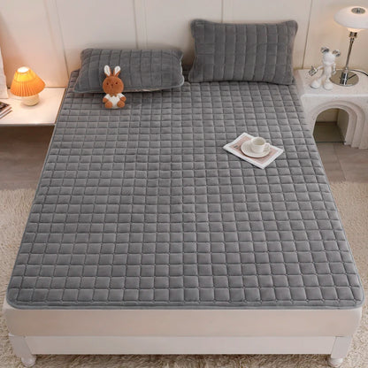 Fleece Topper Mattress Foldable Pad Sleeping Mat on The Floor Tatami Orthopedic Pillow Top Double Bed Bedroom Furniture Futon