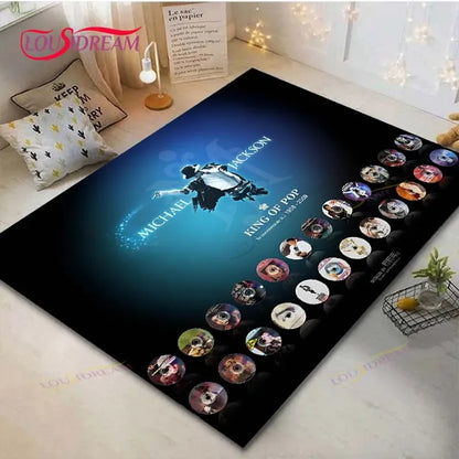 Fashion M-Michael-Jackson Printed  Carpets Living Room Anti-Skid Area Rug Kids Bedroom Mats Yoga Mat Large Carpet Decor