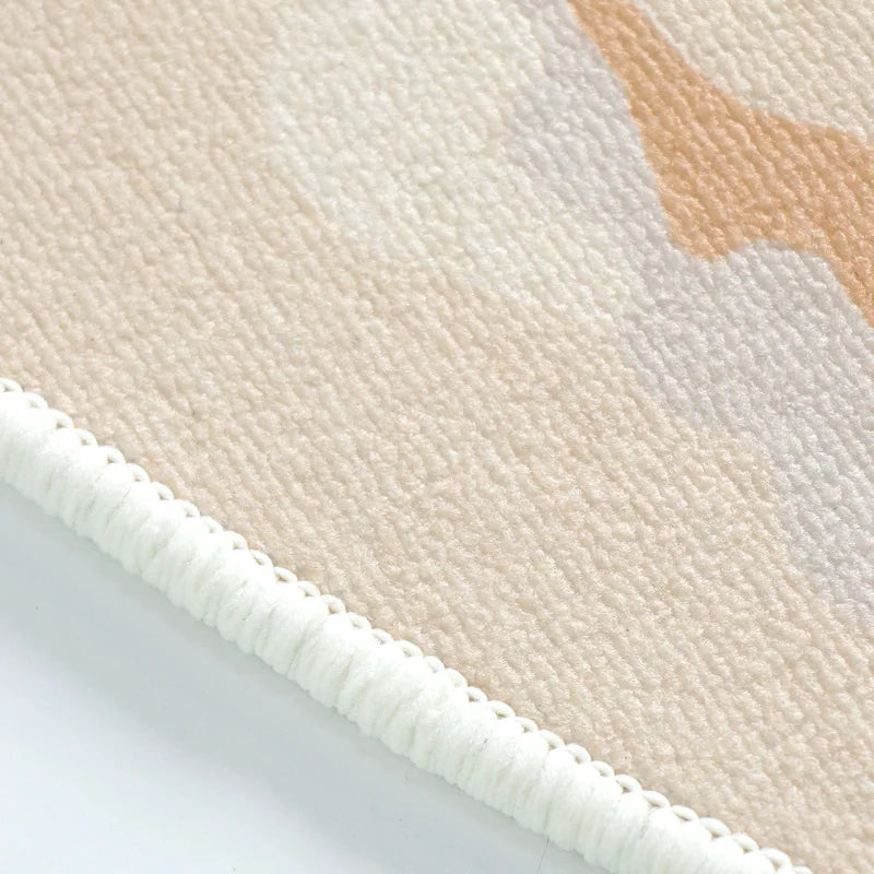Modern Style Bedroom Decor Round Carpet Light Luxury Carpets for Living Room Washable Bedside Floor Mat Anti-slip Study Soft Rug