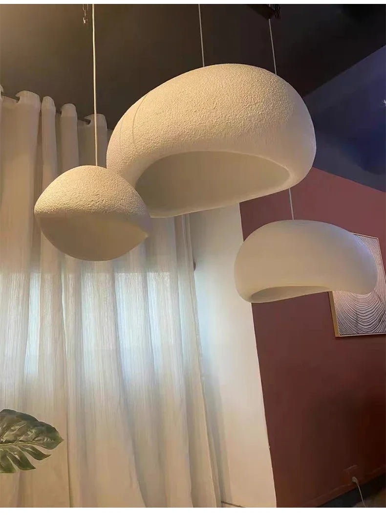 Nordic Minimalist Wabi Sabi Wind E27 LED Chandelier for Dining Room Pendant Lights Modern Bedroom Bar Loft Hanging Lamps Fixture