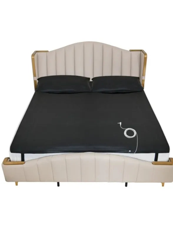 Half Grounding Mat for Bed Anti-slip PU Leather Earthing Mattress With Grounding Cord & Plug Adapter