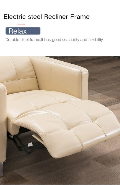 Genuine Leather Recliner Sofa Set,Modern Electric Recliner Sofa Set for Living Room