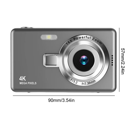 4K HD 1080P Digital Camera 96MP Autofocus Vlogging Camera 16X Zoom Video Photography Camera 2.4 Inch IPS Screen