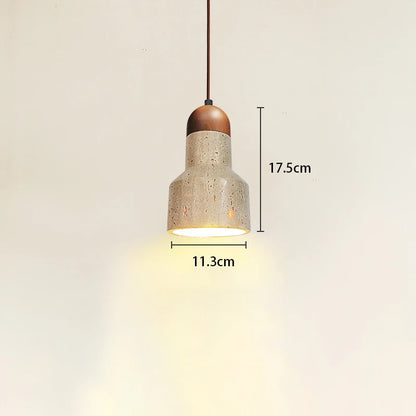 Yellow cave stone wabi-Sabi wind bedroom bedside chandelier Creative cream style homestayretro medieval restaurant small chandel