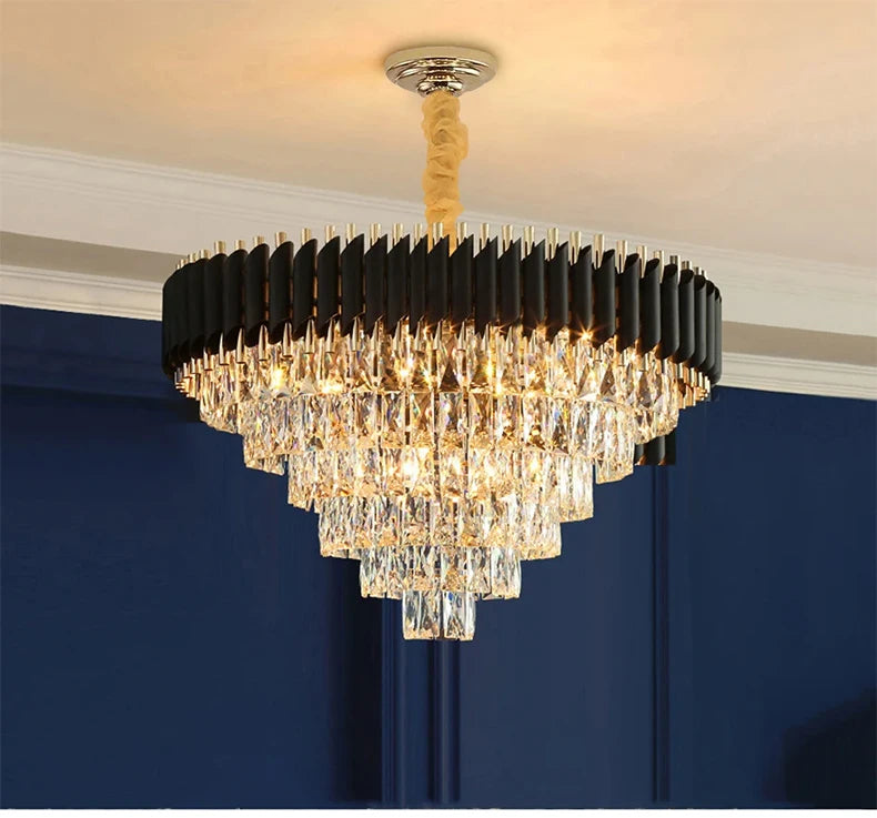 Luxury Modern Crystal Ceiling Chandelier For Living Room Lights Lustre Home Decor Indoor Lighting LED Dining Room Pendant Light