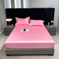 Rayon Satin Waterproof Fitted Sheet Silky Solid Color Bed Sheet Elastic Band Sheets Smooth Bedsheet Mattress Cover