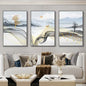 3 Nordic Luxury Ribbon Abstract Wall Art Landscape Modern Poster Print Picture Living Room Home Decorative Painting