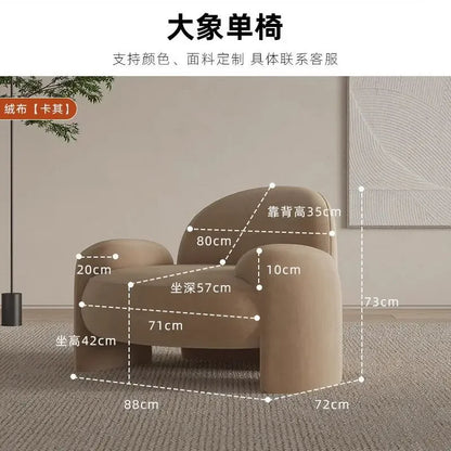 Living Room Single Sofa Balcony Leisure Chair Bedroom Sofa Chair Business Office Reception Hall Negotiation Sofas Chairs