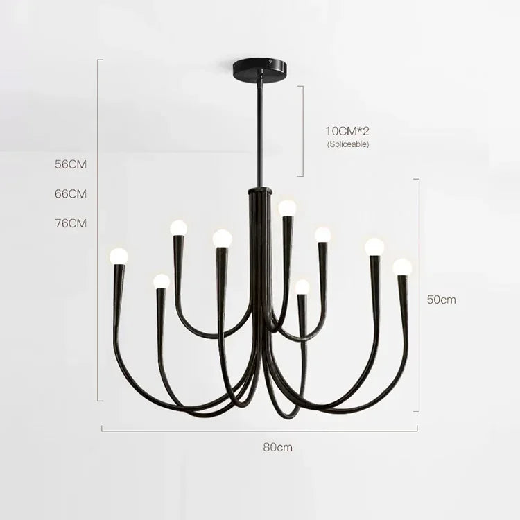 Modern French  Classic Design Branch Chandeliers for Living Dining Room Bedroom Hanging Pendant Lamp Medieval Lighting Fixtures